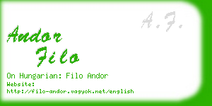 andor filo business card